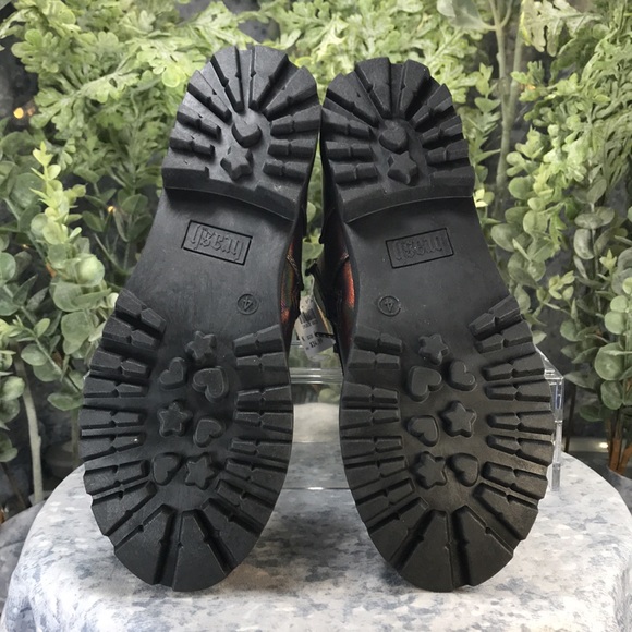 Brash Jet Fashion Lug Boots Iridescent Bronze Zip & Laces Combo Girls 4 NWT&NIB - Picture 6 of 9